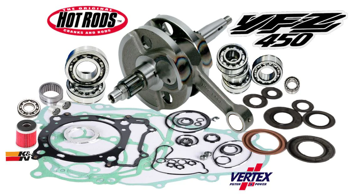 YFZ450 YFZ 450 Stroker Conversion Kit +3 Hotrods Crank Crankshaft Complete Redo