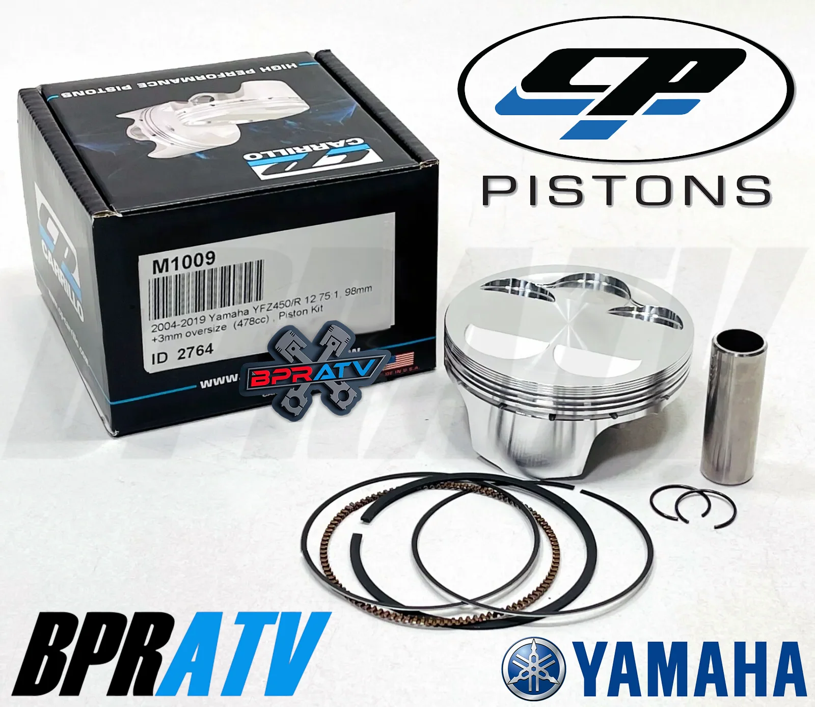 YFZ450 YFZ450X YFZ450R 98mm 12.5:1 CP Carrillo BIG BORE Pump Gas Piston Ring Kit - Image 17