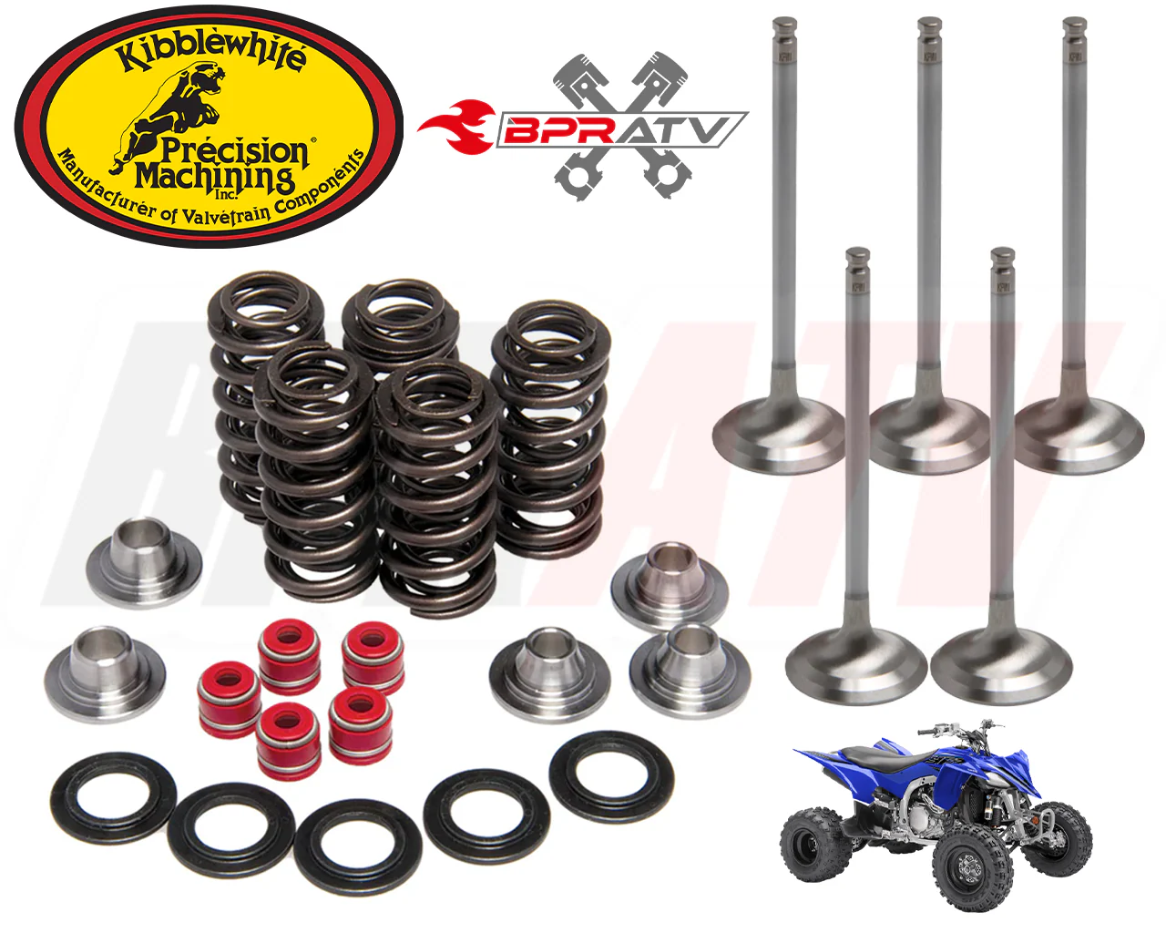 YFZ450R YFZ 450R 450X +1mm Kibblewhite Stainless Steel Valves Valve Springs Kit - Image 15