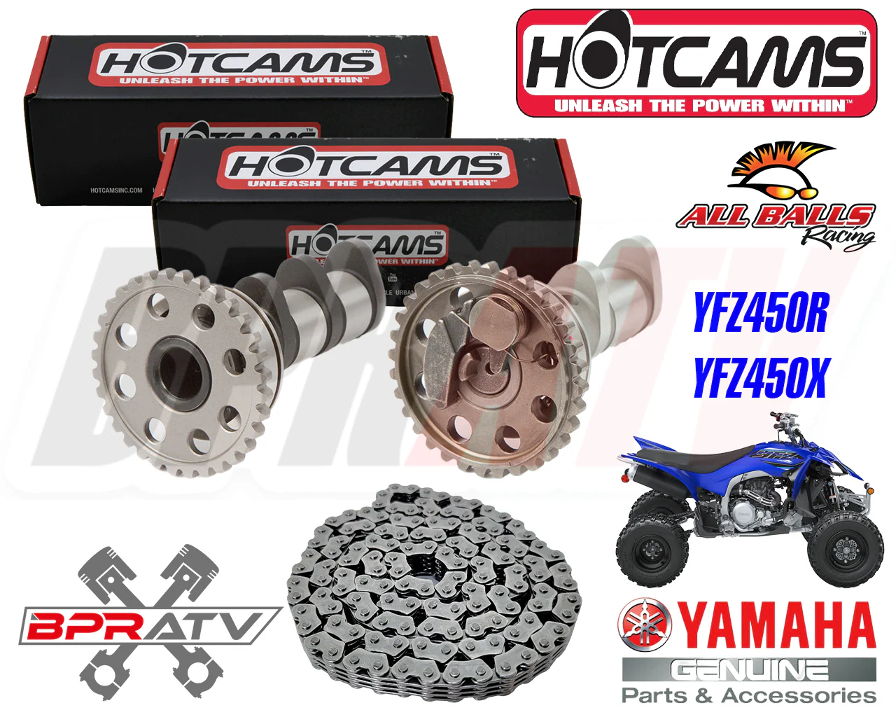 YFZ450R YFZ 450R 450X SE Hot Cams Stage 2 TWO Camshafts YAMAHA OEM Timing Chain - Image 5
