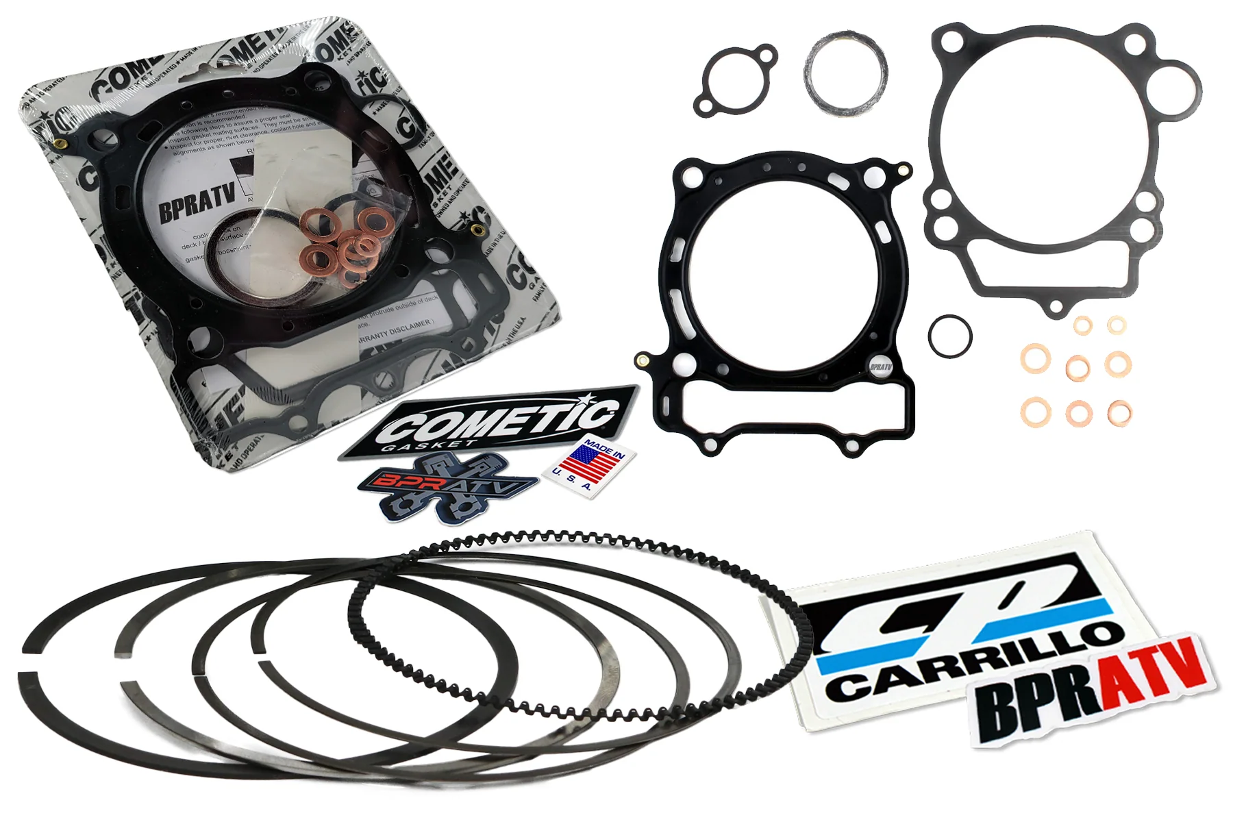 YFZ450R YFZ 450R YFZ450X 95mm Stock Standard Bore CP Piston Rings Cometic Gasket