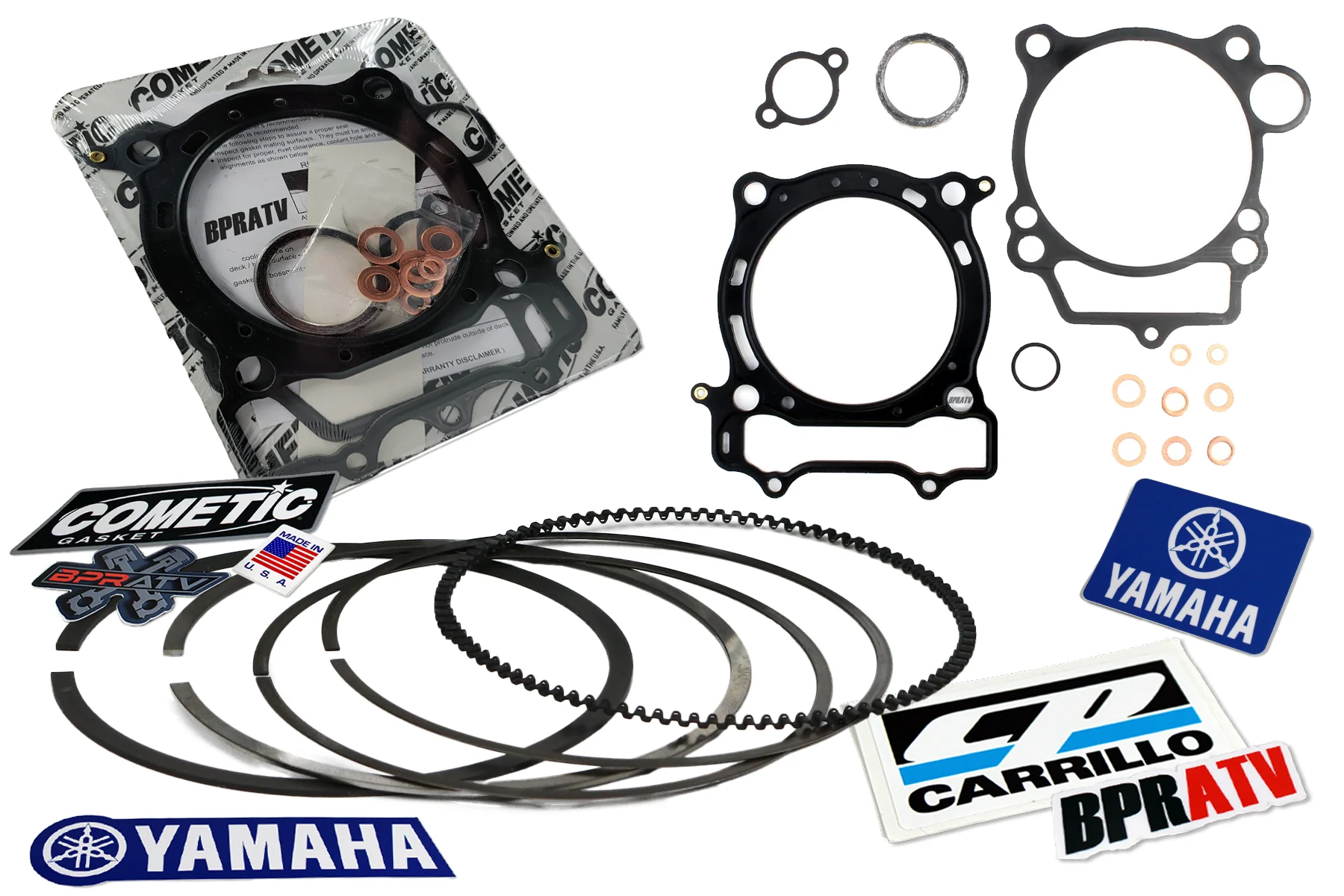 YFZ450R YFZ 450R YFZ450X 95mm Stock Standard Bore CP Piston Rings Cometic Gasket - Image 2
