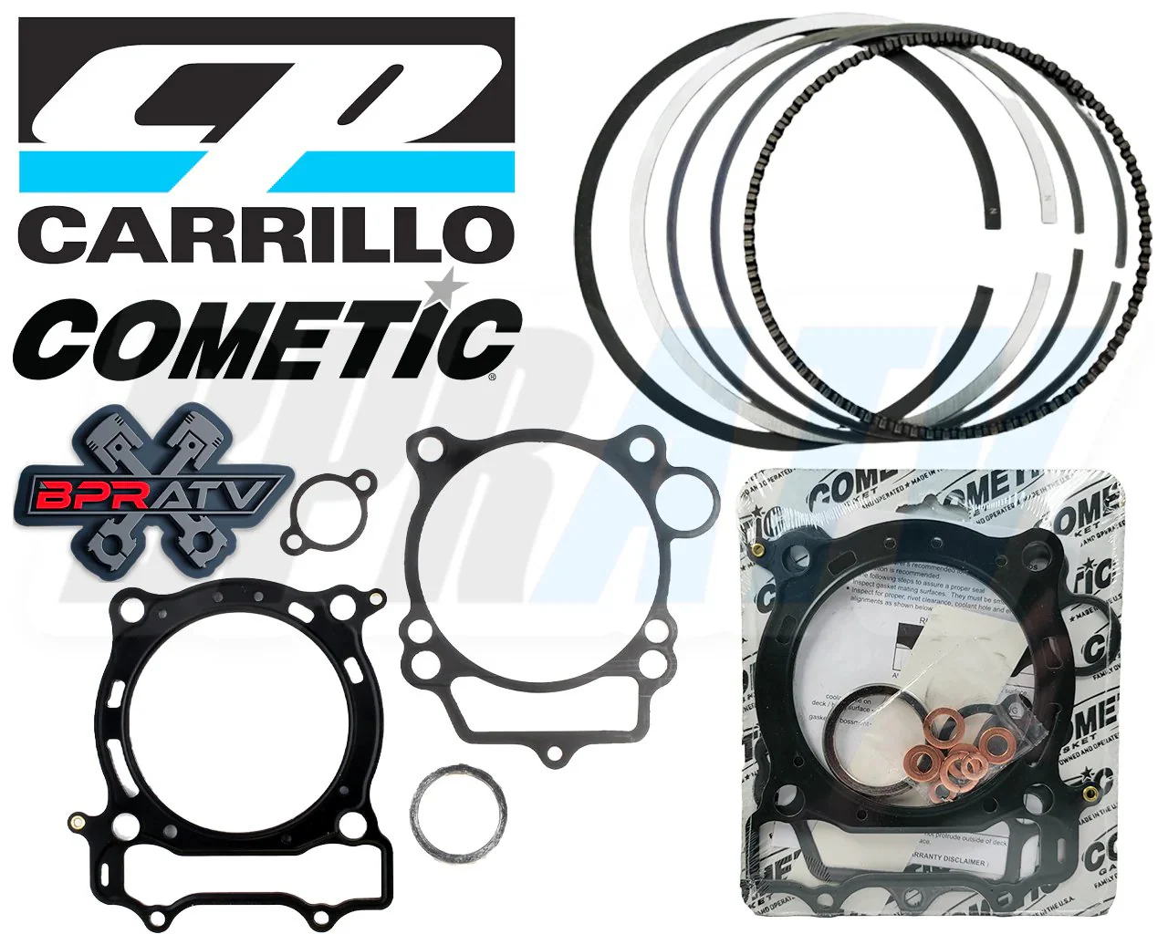 YFZ450R YFZ 450R YFZ450X 95mm Stock Standard Bore CP Piston Rings Cometic Gasket - Image 3