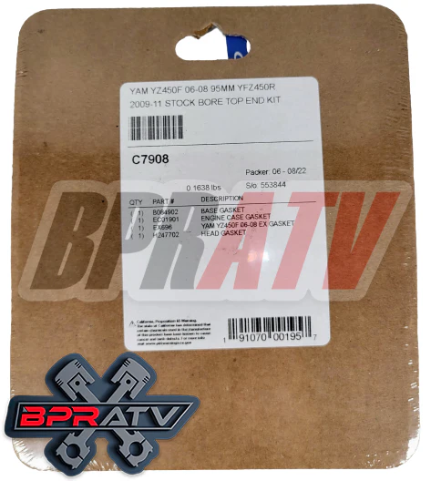 YFZ450R YFZ 450R YFZ450X 95mm Stock Standard Bore CP Piston Rings Cometic Gasket - Image 9