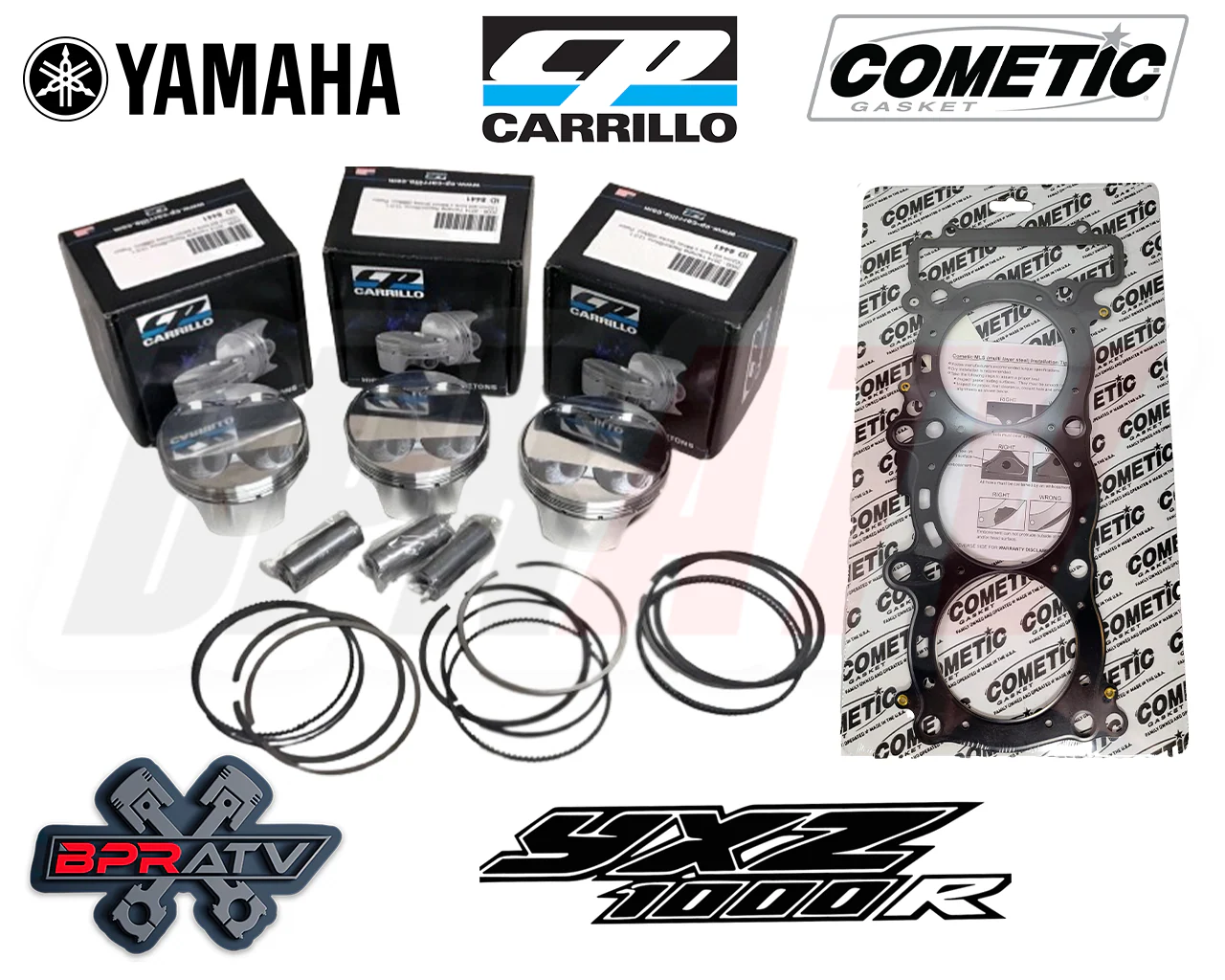 YXZ1000R YXZ 1000 OEM Bore 80mm 11.5:1 CP Piston Set Cometic & MLS Head Gasket
