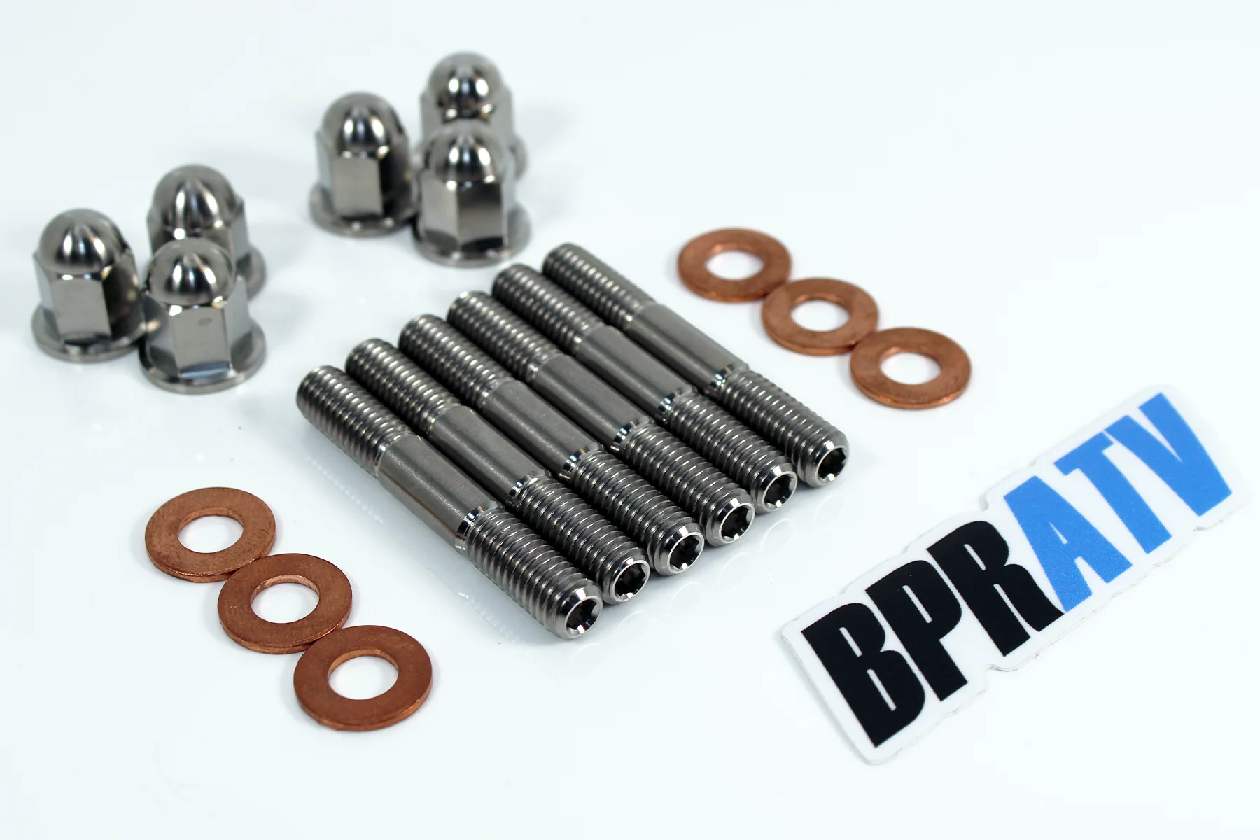 YZ250 Cylinder Head Repair Install Upgrade Titanium Head Stud Kit Cap Nuts Oring - Image 20