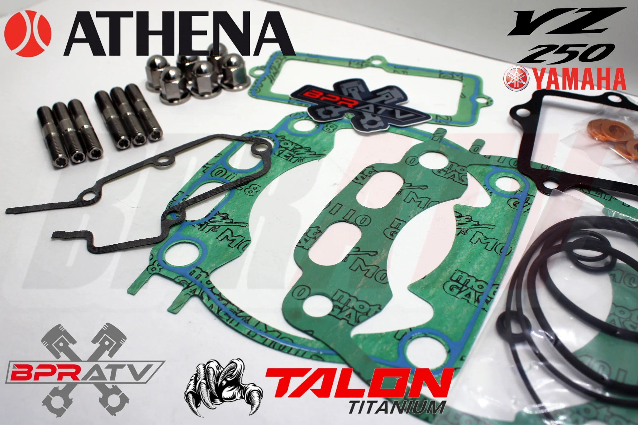 YZ250 YZ 250 ATHENA Big Bore 72mm Top End Gasket TITANIUM Cylinder Head Stud Kit - Image 3