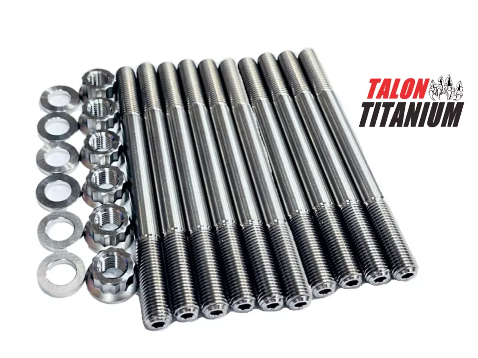 YZFR6 YZF R6 Ti Cylinder Head Studs TITANIUM Head Stud Bolt 12 Pt Nut Kit Set - Image 2